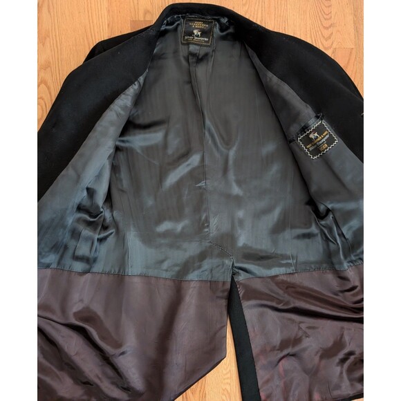 Vintage Hart Schaffner Marx Silver Trumpeter Mens Cashmere Overcoat Trench Coat - Picture 12 of 16